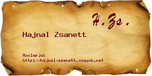 Hajnal Zsanett névjegykártya