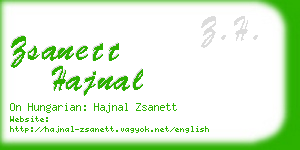 zsanett hajnal business card